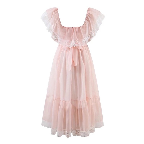 🌻NWOT cute pink off the shoulder puff dress 💗 - Picture 2 of 6